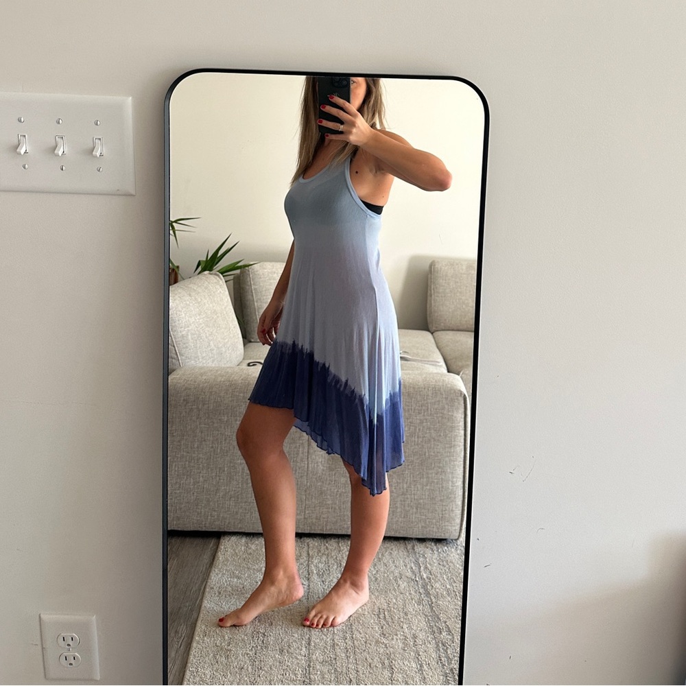 Victoria's Secret Beach Dress Stretch Tank Style Ombre Asymmetrical SIZE S/P